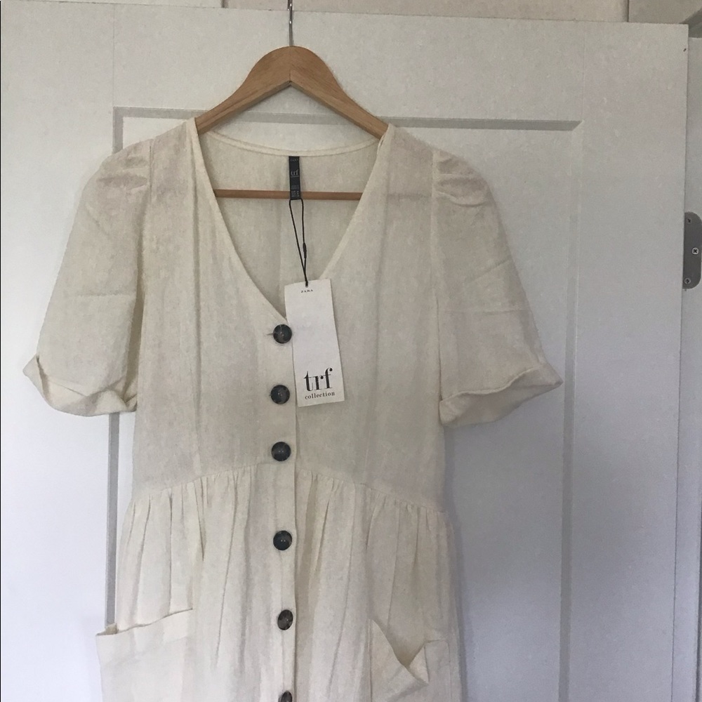 Zara Button Up Cotton Summer Dress